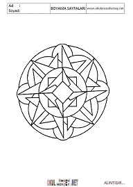 Mandala boyama sayfaları